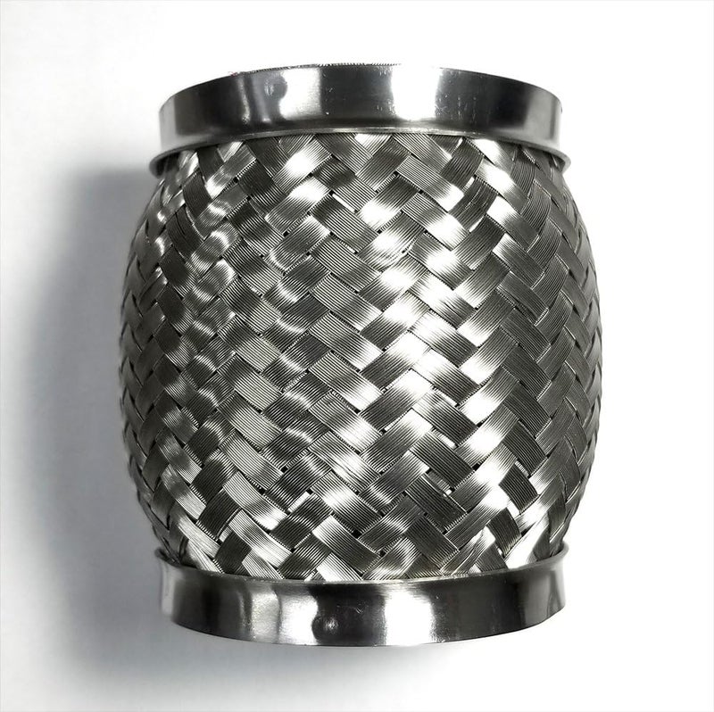 Ticon 1.75" Exhaust Flex Coupling Joint Bellow with Interlock Liner - SS304 - Stainless Steel 1.75" x 4" OAL - Image 1